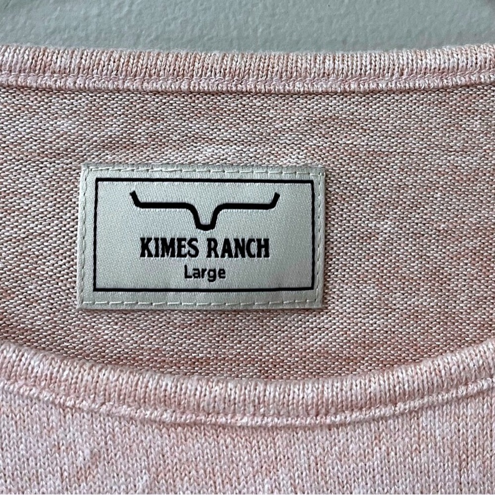 Kimes Ranch Moab Crew Blush Heather Drawstring Hem Long Sleeve Top Womens Large - Picture 6 of 8